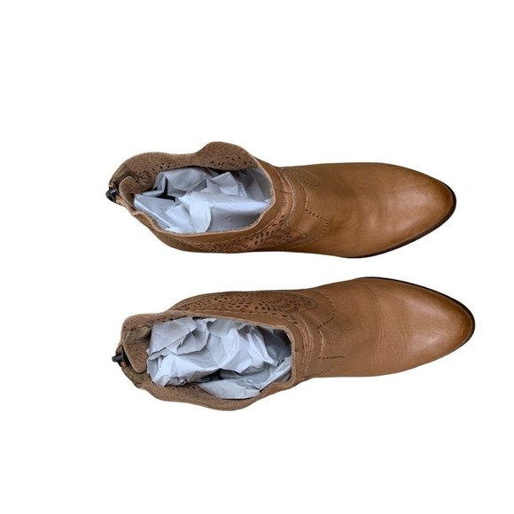 Ugg Charlotte Seaweed Perf Booties Brown Leather Laser Cut Zip US 6 EU37  AU 5.5 - Picture 10 of 11